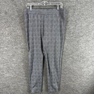 Alexander Jordan Pants Women L Large Gray Plaid High Rise Flat Front Skinny